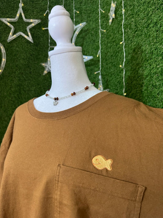 Goldfish Brown Pocket Tee 2XL