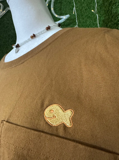 Goldfish Brown Pocket Tee 2XL